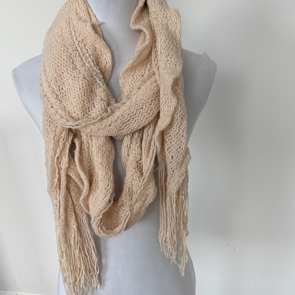 Beige Knit Scarf - Picture 1 of 5